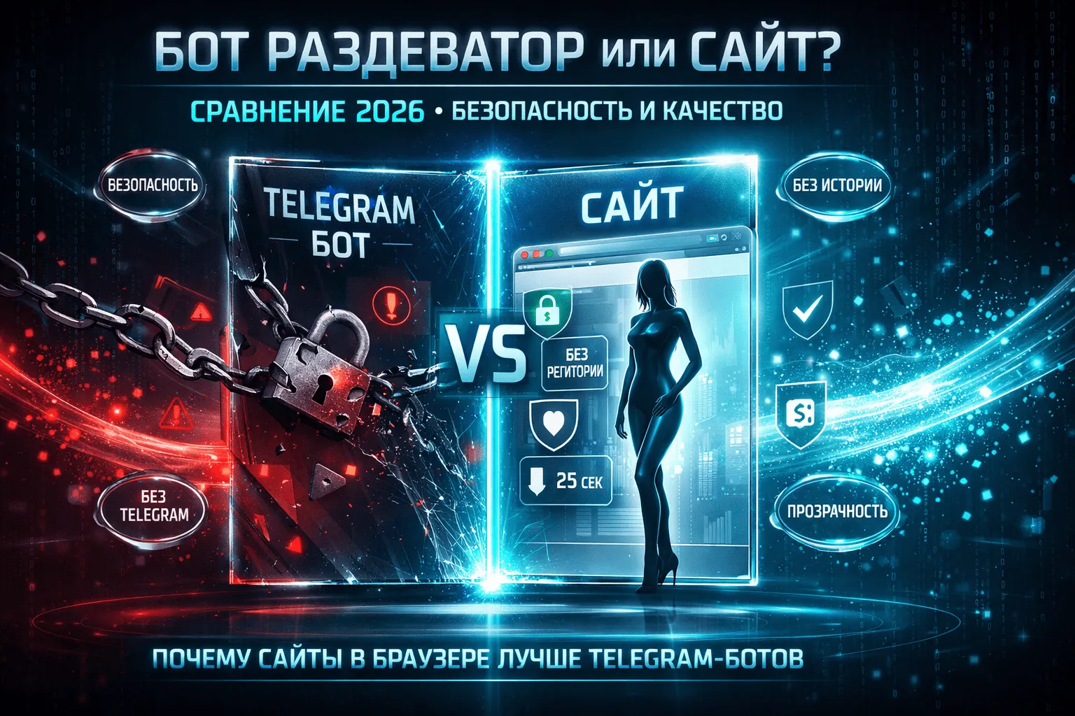 Бот раздеватор vs Сайт раздеватор — честное сравнение 2026