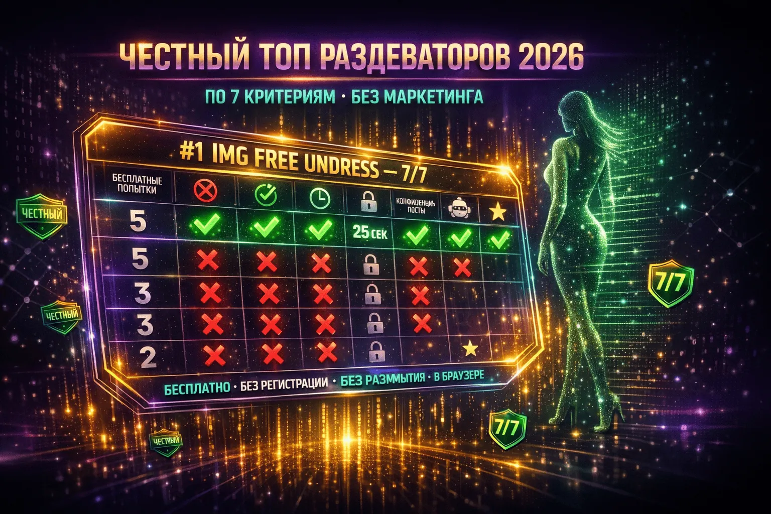Лучшие раздеваторы 2026 — топ бесплатных AI сервисов по фото