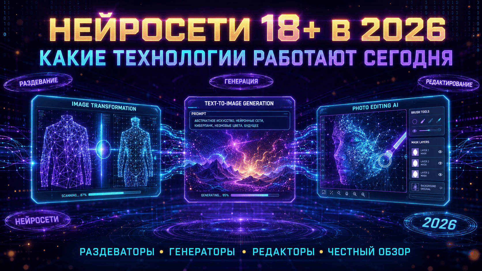 Нейросеть 18+ — топ бесплатных нейросетей для взрослых в 2026 году
